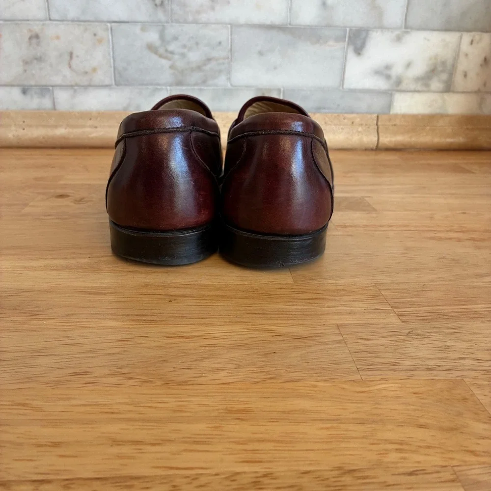 Allen Edmonds Cameron Loafers Mens 12 C Burgundy Leather Penny Moc Toe USA 42075